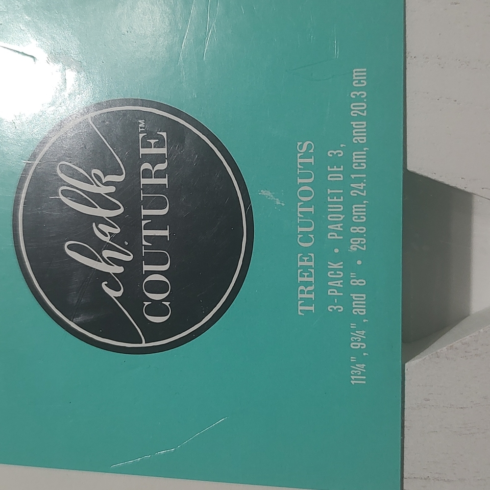 Chalk Couture Tree Cutouts Set of 3 Chalk Or Paint Your Own Design - Picture 3 of 4